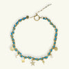 Fashion Summer Ocean Titanium Steel Necklace With Devil's Eye Star Heart Multipendant Electroplating