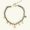 Fashion Summer Ocean Titanium Steel Necklace With Devil's Eye Star Heart Multipendant Electroplating
