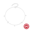 Fashion Summer S925 Sterling Silver Adjustable Double Star Lightning Unisex Foot Chain