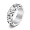 Fashion Sun Moon Stainless Steel Plating Rings