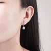 Fashion Sunflower Zircon Earrings For Women In S925 Sterling Silver With Diamond Encrusted Geometric Design And Electroplated Finish