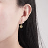 Fashion Sunflower Zircon Earrings For Women In S925 Sterling Silver With Diamond Encrusted Geometric Design And Electroplated Finish