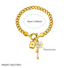 Fashion Sweet And Cool Stainless Steel Jewelry Set With Diamondencrusted Flower Star Square Pendant Tassel Chain And Electroplating Design