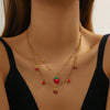 Fashion Sweet Fruit Style Stainless Steel Pendant Necklace With Electroplating And Three Dimensional Design