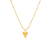 Fashion Sweet Titanium Steel Round Beads Heart Pendant Earrings Bracelet Necklace Set With Heart Water Drop Bell Patterns