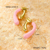 Fashion Sweet Wind Oil Drop Geometric Stainless Steel Electroplated Women's Earrings