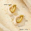 Fashion Sweet Wind Oil Drop Geometric Stainless Steel Electroplated Women's Earrings