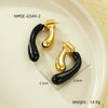 Fashion Sweet Wind Oil Drop Geometric Stainless Steel Electroplated Women's Earrings