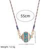 Fashion Tarot Necklace Copper Gold Plated Geometric Minimalist Pendant Unisex