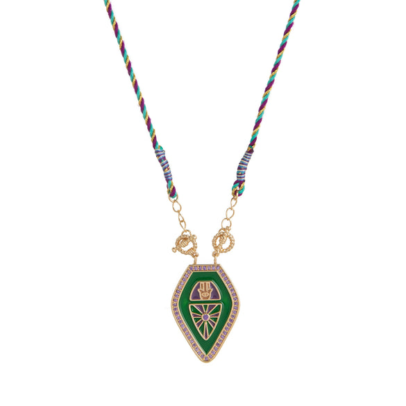 Fashion Tarot Necklace Copper Gold Plated Geometric Pendant Unisex Minimalist Style