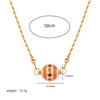 Fashion Tarot Necklace Copper Gold Plated Geometric Pendant Unisex Minimalist Style