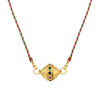 Fashion Tarot Necklace Copper Gold Plated Geometric Pendant Unisex Minimalist Style