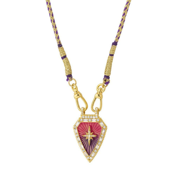 Fashion Tarot Necklace Copper Gold Plated Geometric Pendant Unisex
