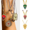 Fashion Tarot Necklace Copper Gold Plated Geometric Pendant Unisex