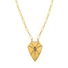 Fashion Tarot Necklace Copper Gold Plated Geometric Pendant Unisex