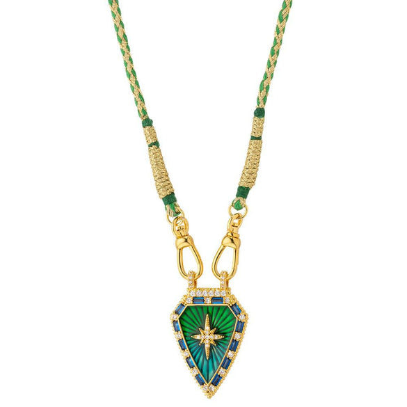 Fashion Tarot Necklace Copper Gold Plated Geometric Pendant Unisex