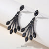 Fashion Tassel Copper Plating Inlay Artificial Diamond Pearl Drop Earrings 1 Pair