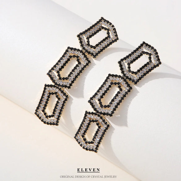 Fashion Tassel Copper Plating Inlay Artificial Diamond Pearl Drop Earrings 1 Pair