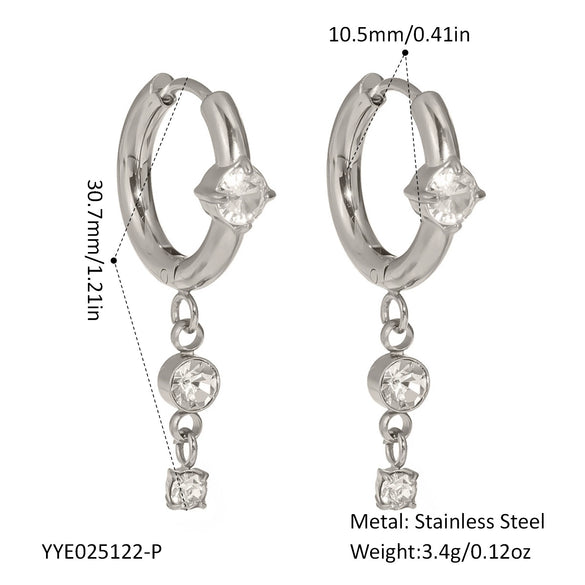 Fashion Tassel Light Luxury Design Women's Geometric Earrings Pendant Jewelry In Stainless Steel With Pvd Furnace Vacuum Real Gold Plating