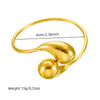 Fashion Temperament Big Water Drop Stainless Steel Gold Plated Bracelet With Electroplating Treatment