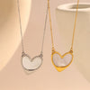 Fashion Temperament Joker Jewelry Stainless Steel 18K Gold Plated Heart Shape Love Necklace For Women