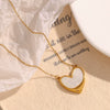 Fashion Temperament Joker Jewelry Stainless Steel 18K Gold Plated Heart Shape Love Necklace For Women
