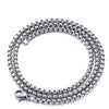 Fashion Thick Alloy Box Chain Necklace With Electroplated Finish Simple Pendant Free Trendy Punk Hip Hop Style Jewelry