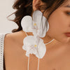 Fashion Threedimensional Flower Geometric Plastic Resin Fabric Wax Thread Handmade Women's Necklace Choker