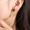 Fashion Tiger's Eye 316L Stainless Steel Electroplated Women's Earrings