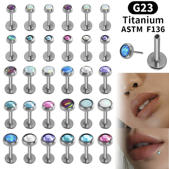 Fashion Titanium Geometric Diamond Earrings