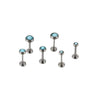 Fashion Titanium Geometric Diamond Earrings