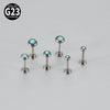 Fashion Titanium Geometric Diamond Earrings