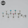 Fashion Titanium Geometric Diamond Earrings