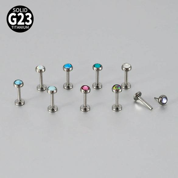 Fashion Titanium Geometric Diamond Earrings