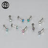Fashion Titanium Geometric Diamond Earrings