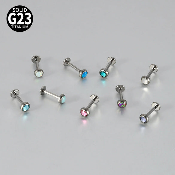 Fashion Titanium Geometric Diamond Earrings