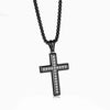 Fashion Titanium Steel And Stainless Steel Jewelry With Geometric Diamond Cross Sweater Necklace