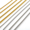 Fashion Titanium Steel And Stainless Steel Round Grinding Cuban Chain Necklace With Wave Pattern And Geometric Style Unisex Jewelry With Electroplating Treatment