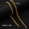 Fashion Titanium Steel And Stainless Steel Round Grinding Cuban Chain Necklace With Wave Pattern And Geometric Style Unisex Jewelry With Electroplating Treatment