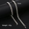 Fashion Titanium Steel And Stainless Steel Round Grinding Cuban Chain Necklace With Wave Pattern And Geometric Style Unisex Jewelry With Electroplating Treatment
