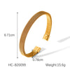 Fashion Titanium Steel And Stainless Steel Woven Mesh Flat Open Women's Geometric Electroplated Bracelet That Does Not Fade