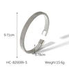 Fashion Titanium Steel And Stainless Steel Woven Mesh Flat Open Women's Geometric Electroplated Bracelet That Does Not Fade