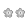 Fashion Titanium Steel Five Leaf Clover Electroplated Jewelry Set Necklace Bracelet