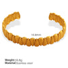 Fashion 316L Stainless Steel Goldplated Cshaped Opening Adjustable Bracelet With Oil Dropping Design And Electroplating Process