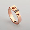 Fashion Titanium Steel Heart Ring Electroplated For Men And Women
