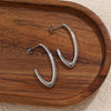 Fashion 316L Stainless Steel Minimalist Cshaped Women's Earrings With Electroplating