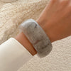 Fashion Translucent Smudged Acrylic Handmade Bracelet For Women Round Wide