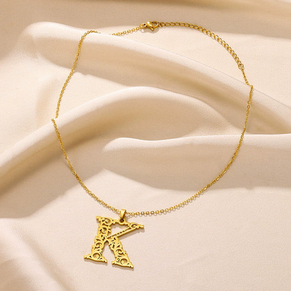 Fashion Trend Hollow Letter Stainless Steel Jewelry With Vacuum Plating