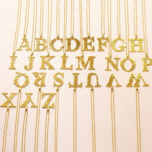 Fashion Trend Hollow Letter Stainless Steel Jewelry With Vacuum Plating