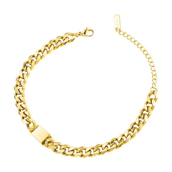 Fashion Trend Stainless Steel  Cuban Chain Bracelet Wholesale Gooddiy